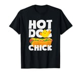 Hot Dog Chick Funny Food Humor Design T-Shirt