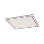 LeuchtenDirekt Edging 14851-16 Plafonnier LED, blanc, 1 panneau LED / 44 W/2700-5000 K, IP20, intensité variable, sans fil, CCT, interrupteur série, mémoire, 46,4 x 46,4 cm