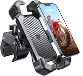 JOYROOM Bike Phone Holder, [1s Auto Lock][100mph Military Anti-Shake]Motorbike Phone Holder, [5s Easy Install]Motorcycle Handlebar Phone Mount, Fit iPhone 16 Pro Max, Samsung S24, More 4.7-7" Phones