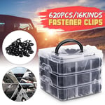 620Pcs Voiture Mixte Plastique Rivet Fixation Clips Pour Pare-chocs Porte Agrafe Avec Boite Stockage - Forehill