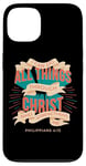 Coque pour iPhone 13 Je peux tout faire grâce à l'inspiration chrétienne du Christ