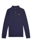 Lyle & Scott Kids' Long Sleeve Polo Shirt, Z99 Navy