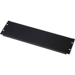 DIGITUS Panneau de recouvrement 19" - 3U - Cache pour armoires réseau & serveur - Cache pour rack - matériel de fixation inclus - Tôle d'acier - laqué à la poudre - Noir