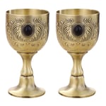 2 Pcs retro wine cup Beverage Chalice Tin Cup Drinks Whisky Glasses Wedding e