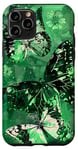 Coque pour iPhone 11 Pro Green Pop Art Floral Esthétique Y2k Ailes de fée Papillon Alt