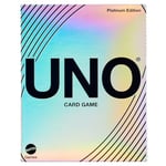 Mattel Games UNO Platinum Edition Card Game for Movie for Family Night, Game Night, Travel, Camping and Party, Premium Collectible Cards, HPY61