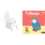 THERMOBABY - Réducteur WC Enfant - Kiddyloo - Astucieux, Ludique & Hygiénique - Pieds Réglables - Marche Antidérapante - À Partir De 18 Mois - Marron Glacé & T'choupi va sur le pot - Dès 2 ans