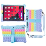 (iPad Air 1 Air 2Colorful Blue-SP) iPad Air 2 Air 1 iPad 9.7 2018 2017 kotelon kansi Pehmeä kupla silikoni tabletti Funda iPad 5 6 5th 6th Generation Kids Case