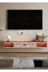 Wall Mounted Floating TV Cabinet Floating Shelves with Drawer