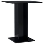 vidaXL Bistro Tables Pub Tables Breakfast Bar Tables Bar Height Tables Patio Tables Dining Tables High Gloss Black 60x60x75cm Chipboard