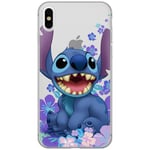 ERT GROUP Coque de téléphone Portable pour Apple Iphone X/XS Original et sous Licence Officielle Disney Motif Stitch 001 Parfaitement adapté à la Forme du téléphone Portable, partiel imprimé