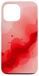 Coque pour iPhone 13 Pro Max Rouge minimaliste art abstrait esthétique