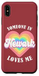 Coque pour iPhone XS Max Quelqu'un à Newark m'aime City Heart