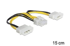 Delock - strømkabel - 8 pin EPS12 V til 4-PIN intern strøm - 15 cm