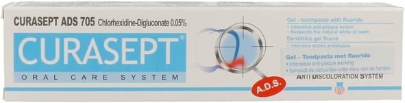 Curasept Ads 705 Toothpaste 75ml - 0.5% Chlorhexidine-Digluconate Gel