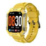 Montre Intelligente D'extérieur Étanche Pour Hommes Et Femmes,Montre Intelligente De Fitness,Tension Artérielle,Oxygène,Fréquence Cardiaque,Moniteur De Santé,Montre De Sport Robuste - Type Yellow