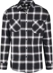 Urban Classics Men's Hemd Checked Flanell Shirt 6 Casual, Multicolour (Black/White 00826), L