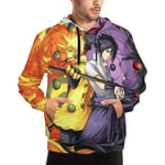 Naruto Sasuke 3D-tryckt Anime Hoodie Sweatshirt med Huva för Vuxna - Present L