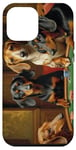 iPhone 15 Plus Dogs Playing Poker Doxies Dog Dachshund Dachshunds Case