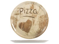 Saturnia Heart Lot de 6 assiettes à pizza, porcelaine, assorties, 33 cm