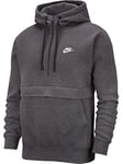 Nike M NSW Club Hoodie HZ BB Sweat-Shirt Homme Charcoal Heathr/Charcoal Heathr/Anthracite/(White) FR : XL (Taille Fabricant : XL)