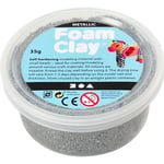 Foam Clay® , metallic, silver, 35g/ 1 burk