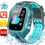 Q19 Barnklocka Smartwatch Telefonsamtal SOS LBS Plats Röstchatt Samtal Barn Smartwatch för barn Klocka Barn Smartwatch Gåvor green normal waterproof