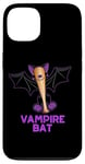 Coque pour iPhone 13 Jeu de mots amusant en forme de chauve-souris vampire