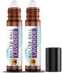 Lavender Essential Oil Aromatherapy Roll On, 2 X 10Ml | Roller Ball Essential Oi