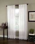 Curtainworks Soho Voile Sheer Panneau de Rideau, Tissu, Blanc Hivernal, 59 by 132 inches