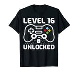 Level 16 Unlocked Video Game Gaming Lover 16th Birthday T-Shirt