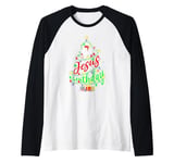 Go Jesus Its Your Birthday Christmas Tree Raglan Baseball Tee