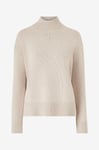 Calvin Klein - Tröja Cotton Blend High-neck Sweater - Beige