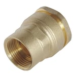 SOMATHERM FOR YOU - Straight screw connection with internal thread made of brass for PE pipe D20 - F15/21 - One-way technology for assembly, which guarantees correct installation of The connection.