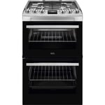 AEG CGX1130ACM Gas Cooker Double Oven with 4 Hobs - Stainless Steel