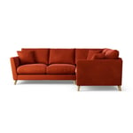 Habitat Lomond Right Hand Corner Sofa - Orange Ash Leg Burnt 4 Seater