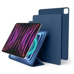 elago Magnetic Folio Case Compatible with iPad Pro 12.9 inch 6th, 5th, 4th Generation - Back plate can be attached to metal materials, Compatible with Apple Pencil and elago’s Pencil case (Blue)