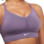 Nike CJ5875 W NK DF Indy Seamless Bra Sports Bra Women's Amethyst Smoke/White XL