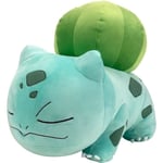 Peluche - BANDAI - Pokémon Bulbizarre dort - 40 cm, douce et moelleuse