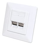 Intellinet Prise encastrée RJ45 2 Ports Cat6a 10G Blanc