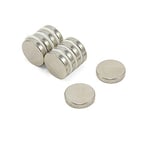 FIRST4MAGNETS F153-10 15mm Dia x 3mm Thick N42 Neodymium Magnet-2.9kg Pull (Pack of 10), Set of 10 Pieces