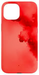 Coque pour iPhone 15 Rouge Art Abstrait Minimal Esthétique