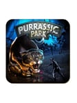 PURRASSIC PARK Coaster Jurassic dinosaur cat 90s retro sci fi movie fan fun gift