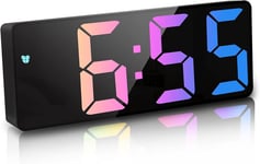 JQGO Alarm Clock Digital Battery Powered, LED Travel Alarm Clocks Beside Mains