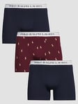 Polo Ralph Lauren 3 Pack Stretch Cotton Trunks - Multi, Multi, Size 2Xl, Men