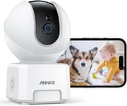 4MP Caméra de Surveillance WiFi Intérieure, PTZ Caméra sans Fil avec AI Détection de Mouvement Humain, Zoom Numérique 8X, Suivi Automatique,2 Voies Audio, Connectée Smartphone, Accès à Distance