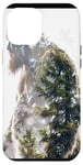 Coque pour iPhone 12 Pro Max Bigfoot Figurine Sasquatch Yeti Nature Double exposition Art