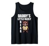 Rizz Bear Daddy's Little Rizzly Bear Funny Rizz Saying Tank Top