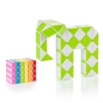 CUBIDI® Magic Snake Cube | Jouet de Poche pour Les Enfants de 4 à 8 Ans | Cadeau Anniversaire Enfants invites | Cadeau pour élèves - 48 Blocs | 2,3 mm x 1,8 mm | Vert