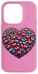 iPhone 14 Pro Cute Heart with Flowers and Hearts for Valentine's Day Case